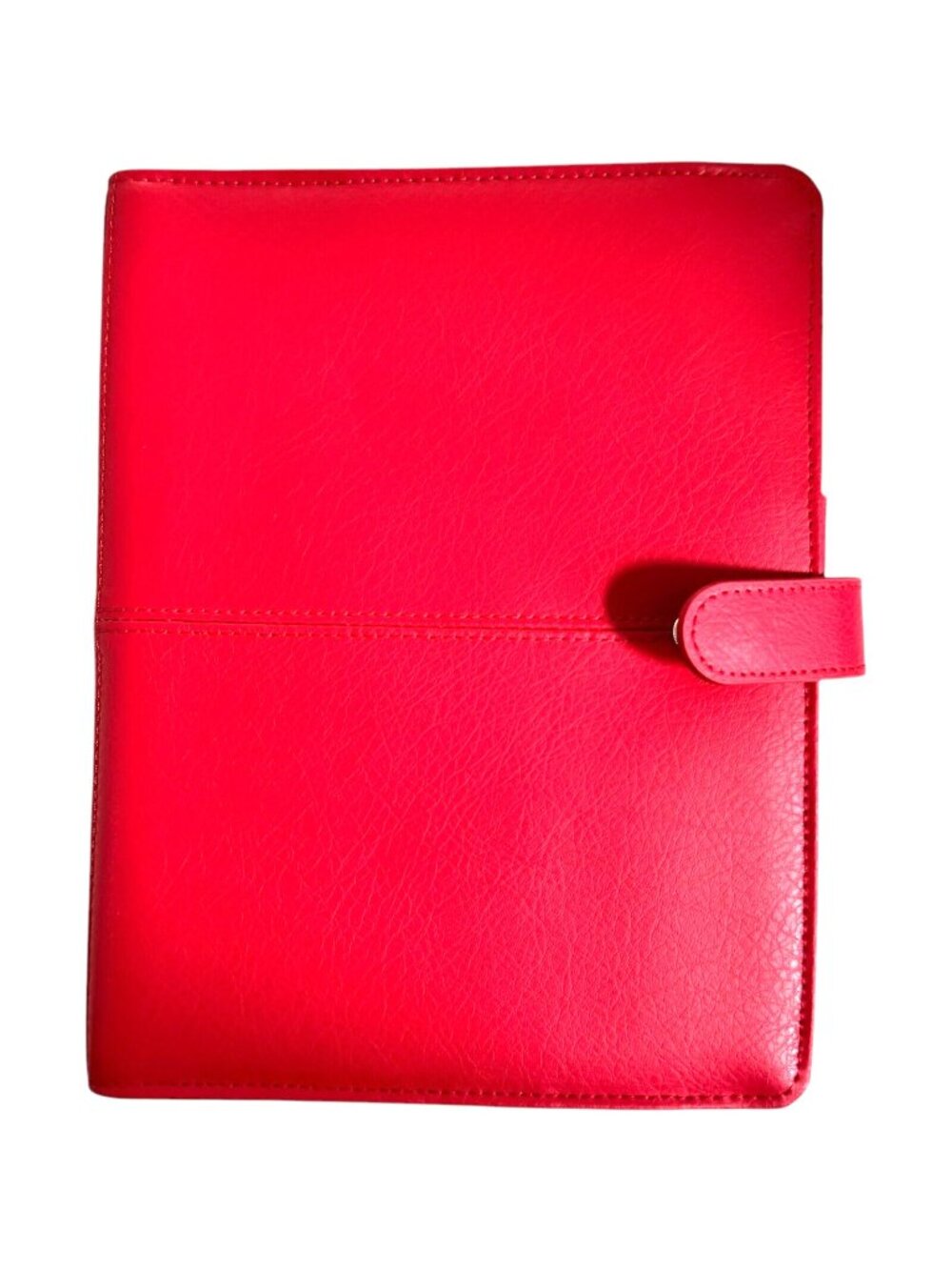 Franklin Covey Red Anna Leather Large Wallet Organizer with Snap - 9½ x 7½